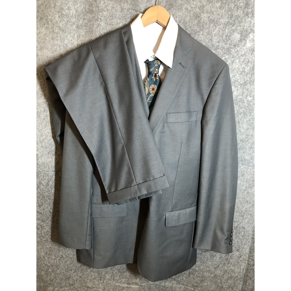 Fellini Uomo Suit Men 44L Super 140s Two Piece Blazer Pants 38L High Performance
